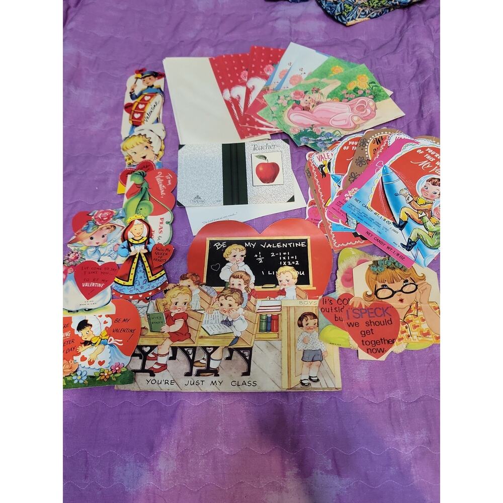 Vintage Valentine's Cards New And Used